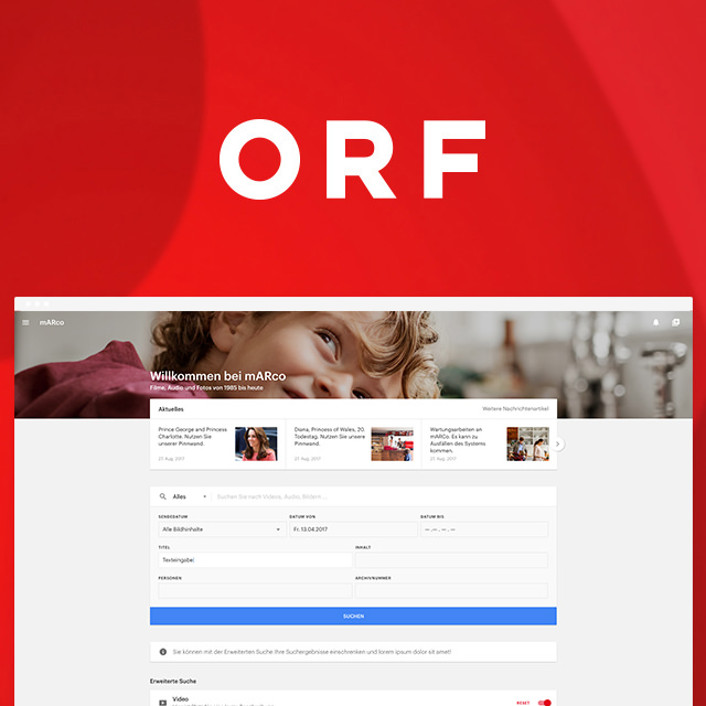 ORF Admin Dashboard Design by Feinblick Material Design